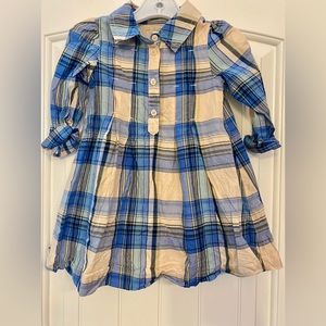 GUC Gap kids blue plaid dress